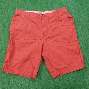IZOD SALTWATER FLAT FRONT RED CHINO SHORTS MENS SIZE 34